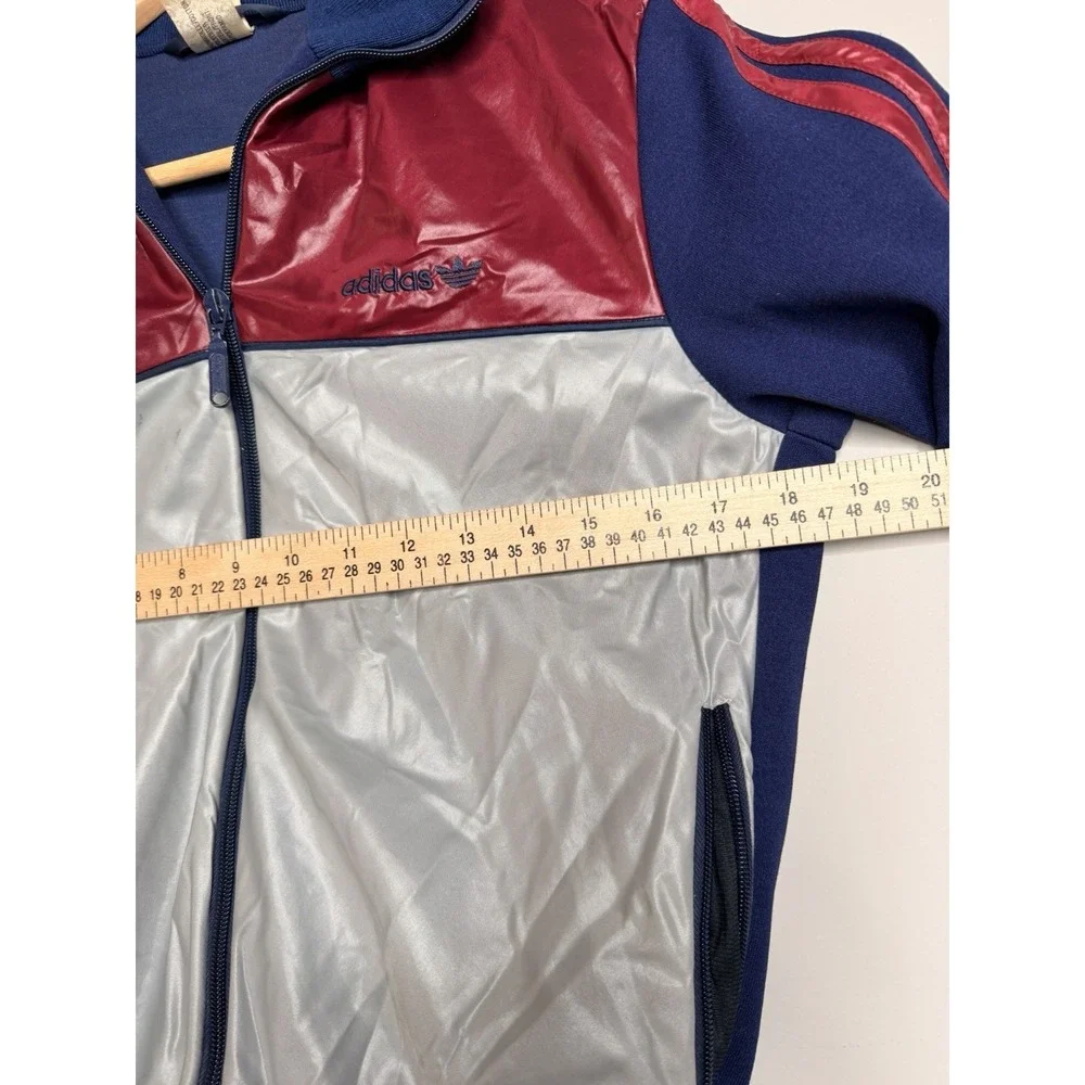 RARE VINTAGE ADIDAS SPORT JACKET 80S SHINY/GLANZEND SZ-S Cotton/Viscose‎ Blend